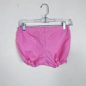 Vintage 90s Little Girls Pink Gingham Bloomers Shorts Size XL